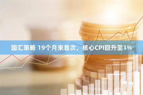 国汇策略 19个月来首次，核心CPI回升至1%